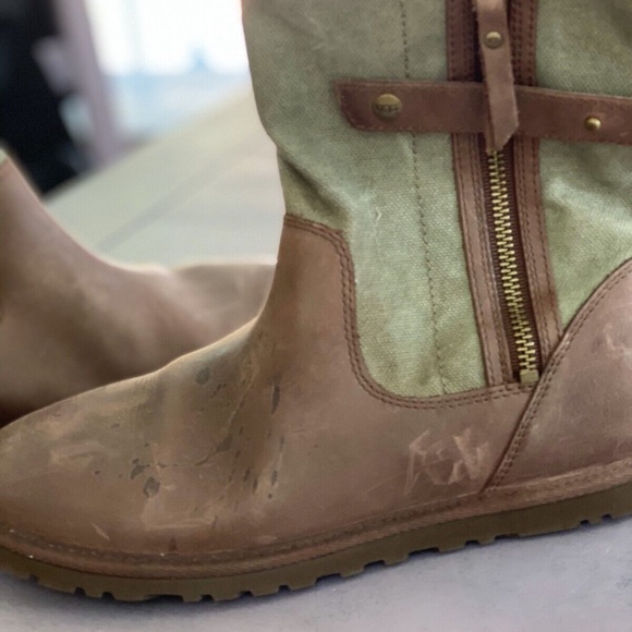 UGG  Australia short military style riding  boots size 7 - Picture 9 of 15